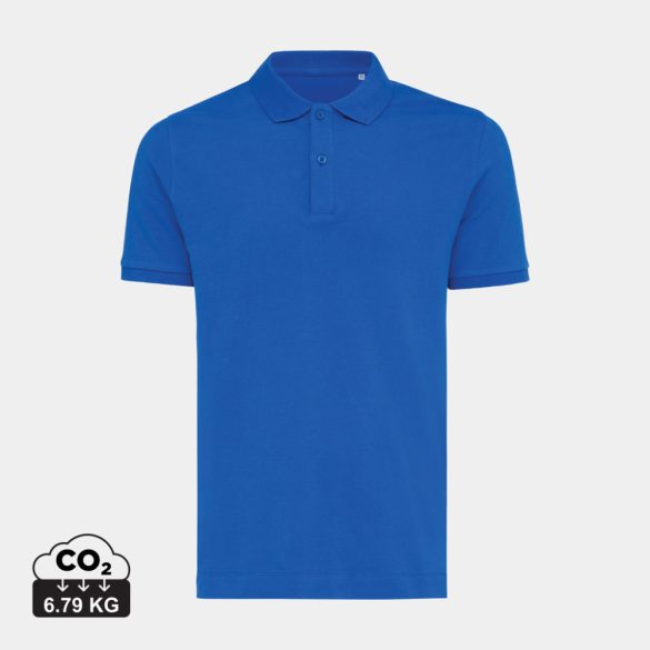 Iqoniq Yosemite recycled cotton pique polo, royal blue
