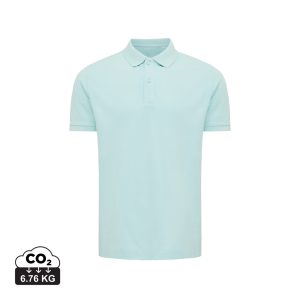 Iqoniq Yosemite recycled cotton pique polo, crushed mint