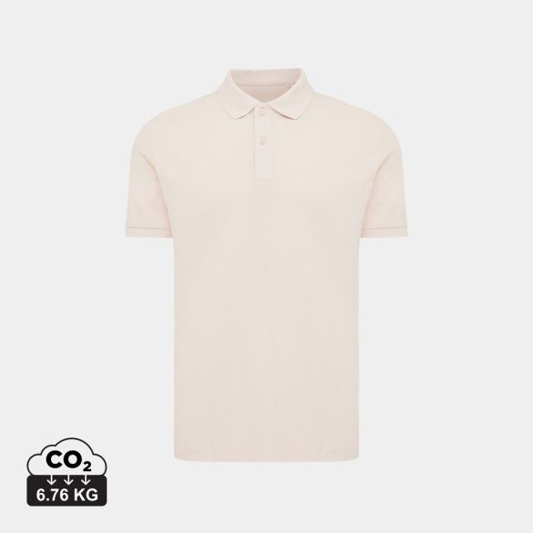 Iqoniq Yosemite recycled cotton pique polo, cloud pink