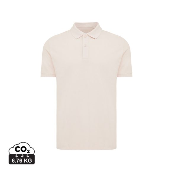 Iqoniq Yosemite recycled cotton pique polo, cloud pink