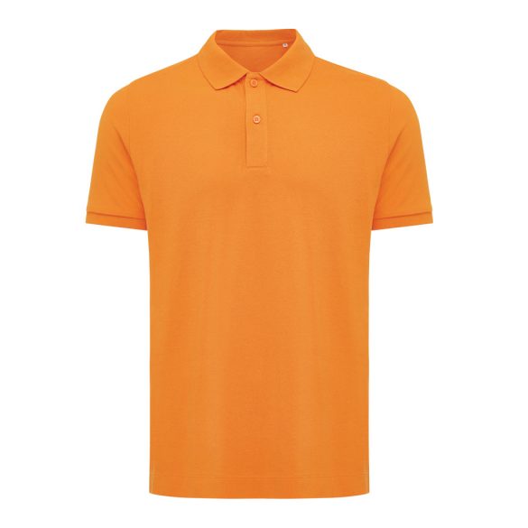 Iqoniq Yosemite recycled cotton pique polo, orange