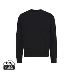 Iqoniq Kruger relaxed recycled cotton crew neck, black