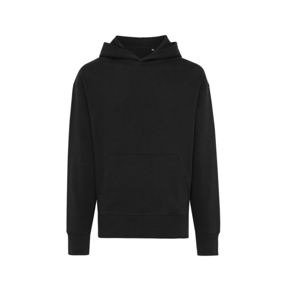 Iqoniq Yoho recycled cotton relaxed hoodie, black