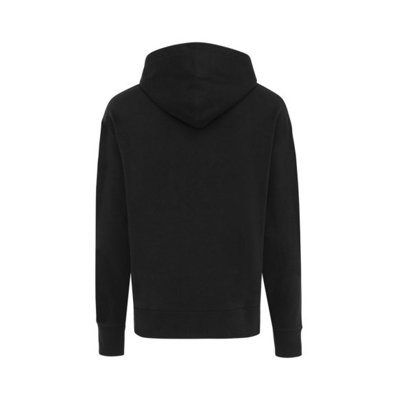 Iqoniq Yoho recycled cotton relaxed hoodie, black
