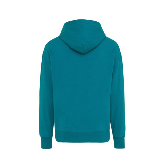 Iqoniq Yoho recycled cotton relaxed hoodie, verdigris