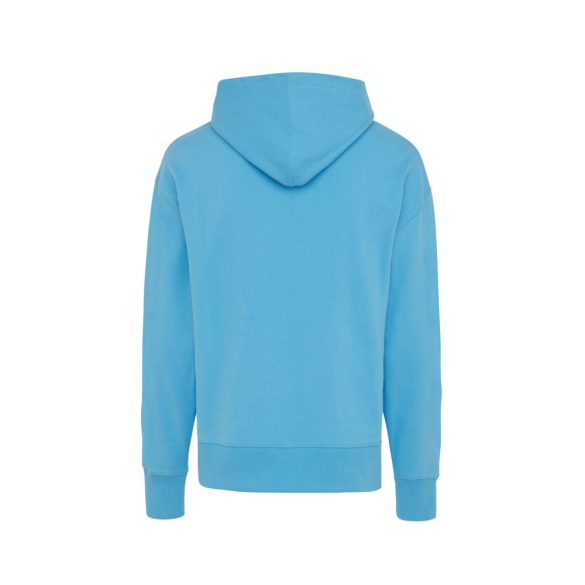 Iqoniq Yoho recycled cotton relaxed hoodie, blue