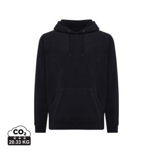 IQONIQ Trivor recycled polyester microfleece hoodie, black