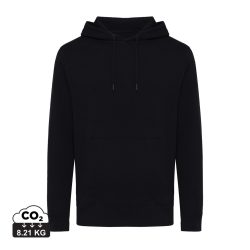 Iqoniq Rila lightweight recycled cotton hoodie, black