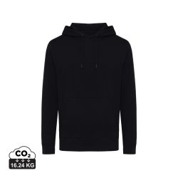 IQONIQ Rila lightweight recycled cotton hoodie, black