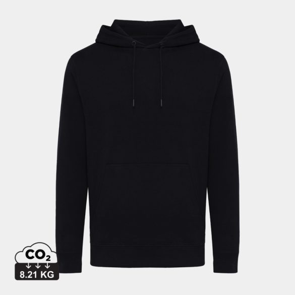 Iqoniq Rila lightweight recycled cotton hoodie, black