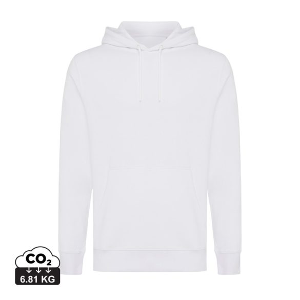 Iqoniq Rila lightweight recycled cotton hoodie, white