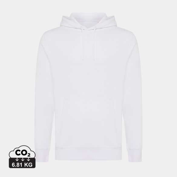 Iqoniq Rila lightweight recycled cotton hoodie, white