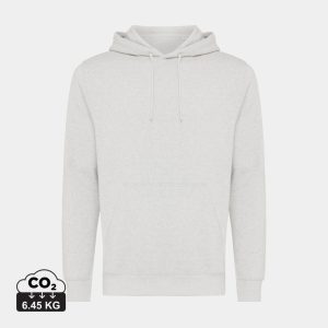Iqoniq Rila lightweight recycled cotton hoodie, light heather grey