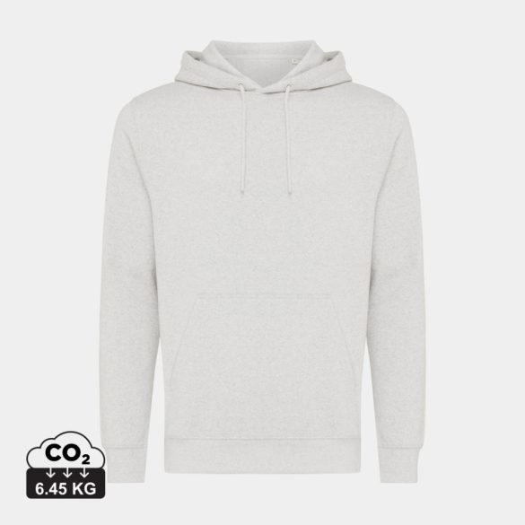 Iqoniq Rila lightweight recycled cotton hoodie, light heather grey