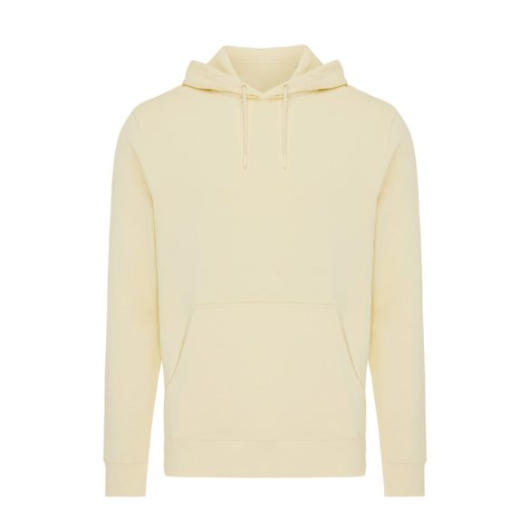 Iqoniq Rila lightweight recycled cotton hoodie, cream yellow