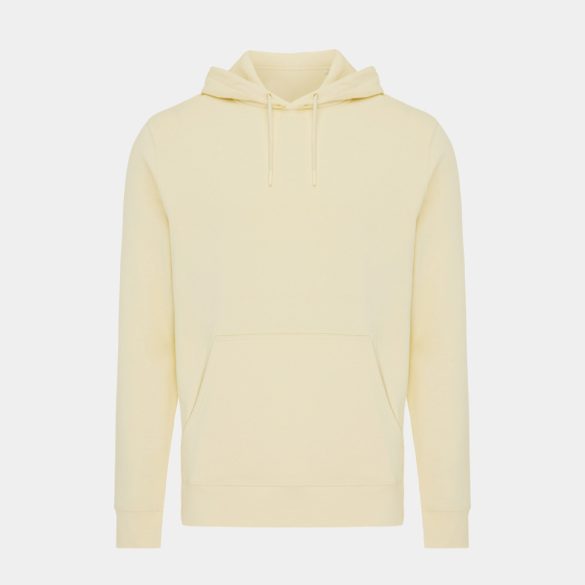 Iqoniq Rila lightweight recycled cotton hoodie, cream yellow