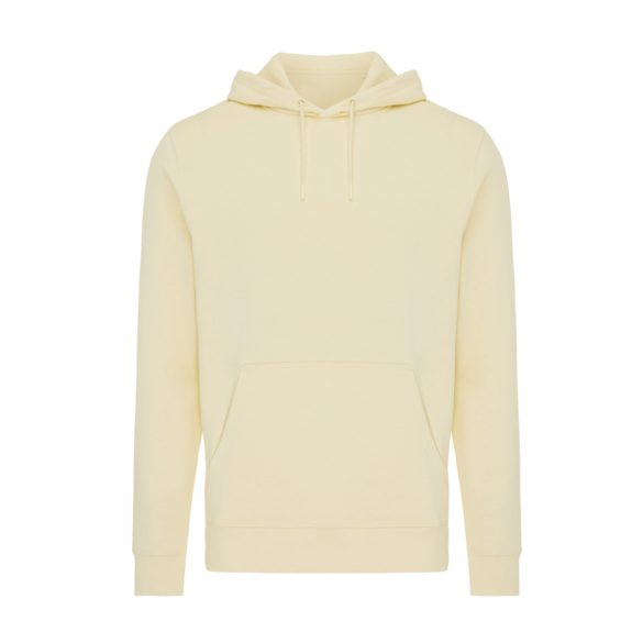 Iqoniq Rila lightweight recycled cotton hoodie, cream yellow