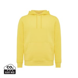 Iqoniq Rila lightweight recycled cotton hoodie, yellow