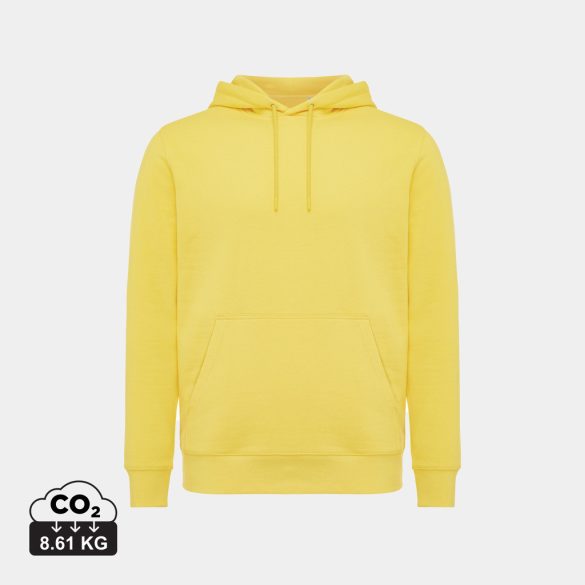 Iqoniq Rila lightweight recycled cotton hoodie, yellow