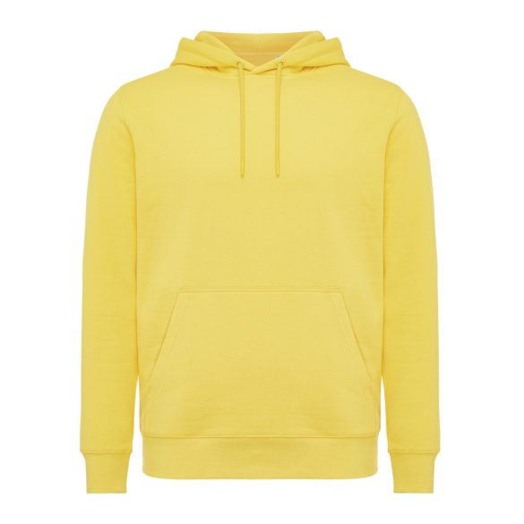 Iqoniq Rila lightweight recycled cotton hoodie, yellow