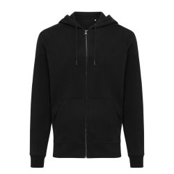 Iqoniq Abisko recycled cotton zip through hoodie, black