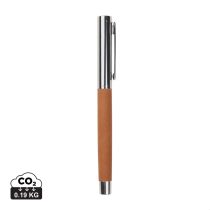 VINGA Bosler RCS recycled SS pen, brown