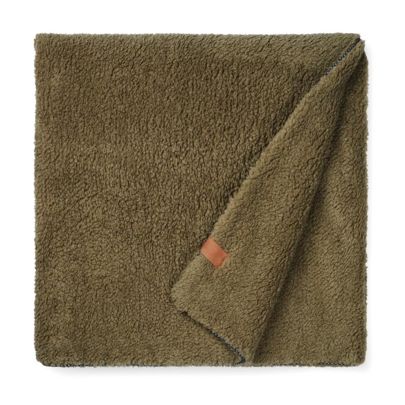 VINGA Maine GRS recycled double pile blanket, green
