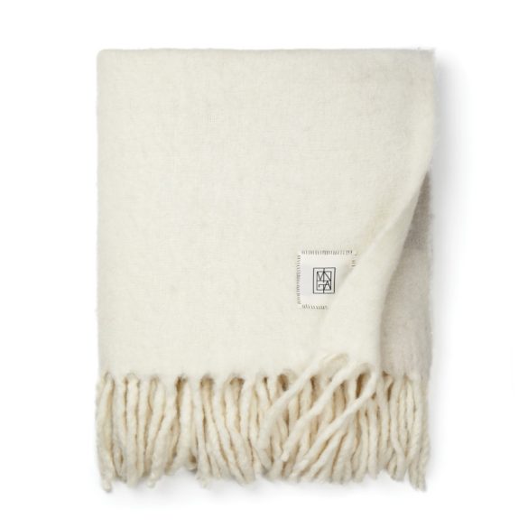 Vinga Saletto wool blend blanket, white