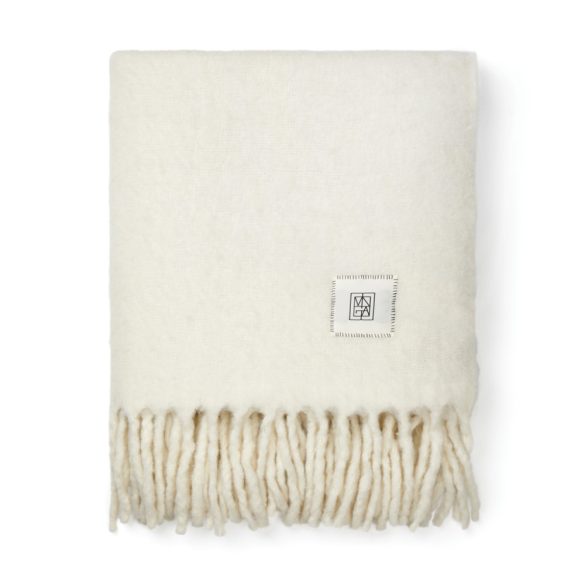 Vinga Saletto wool blend blanket, white