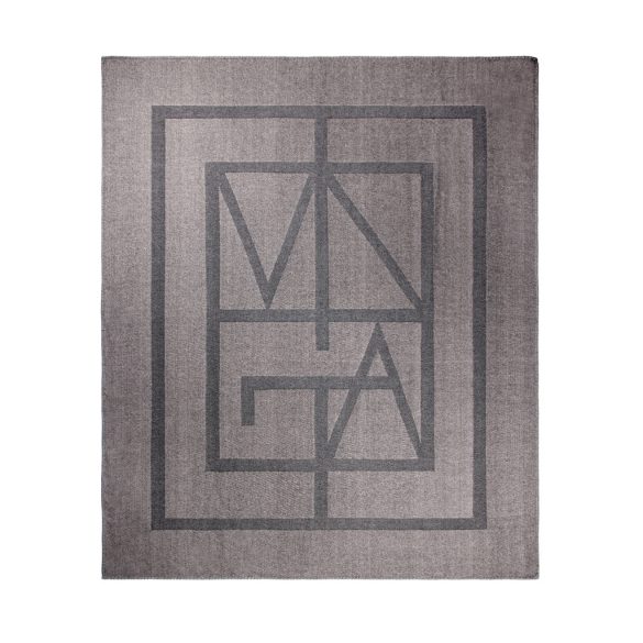VINGA Monogram GRS blanket, grey