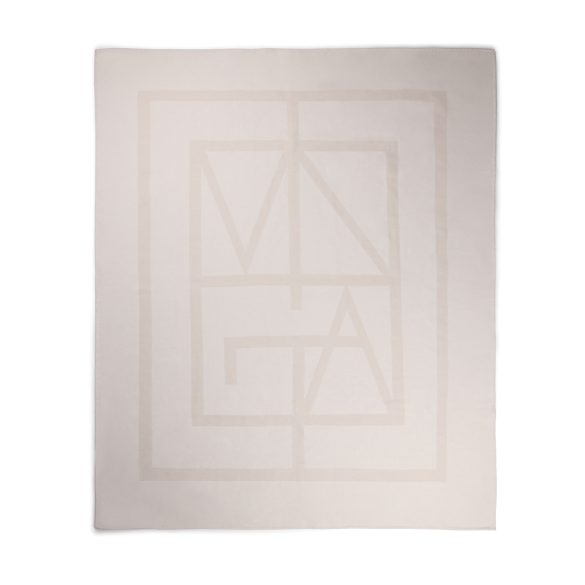 VINGA Monogram GRS blanket, off white
