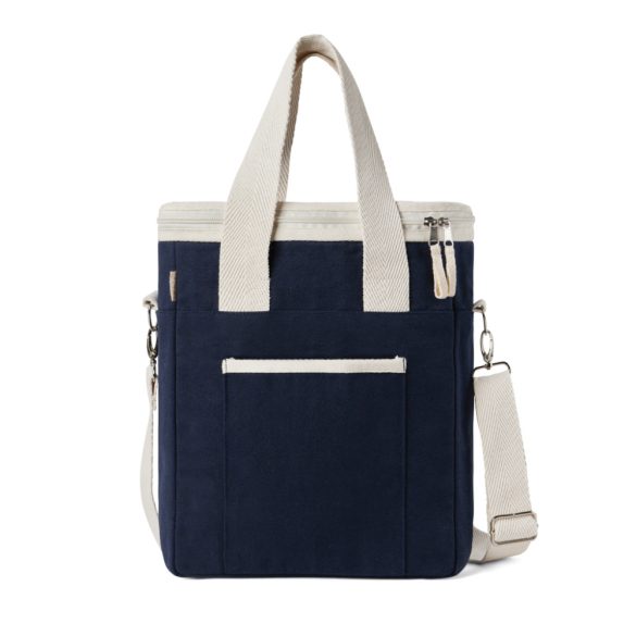 VINGA Volonne AWARE™ recycled canvas cooler tote bag, navy