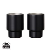 VINGA Nagano RCS  recycled SS mugs, set of 2, black