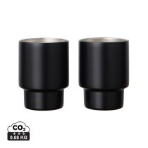 VINGA Nagano RCS  recycled SS mugs, set of 2, black