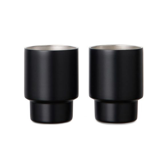 VINGA Nagano RCS  recycled SS mugs, set of 2, black