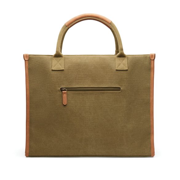 VINGA Bosler RCS recycled canvas office tote, green