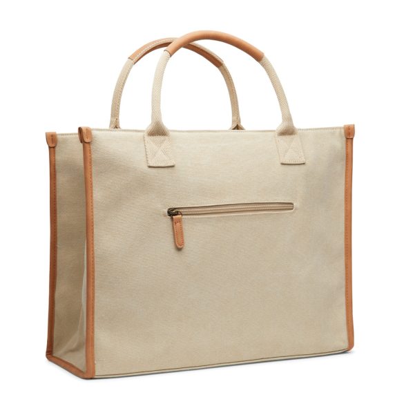 VINGA Bosler RCS recycled canvas office tote, beige