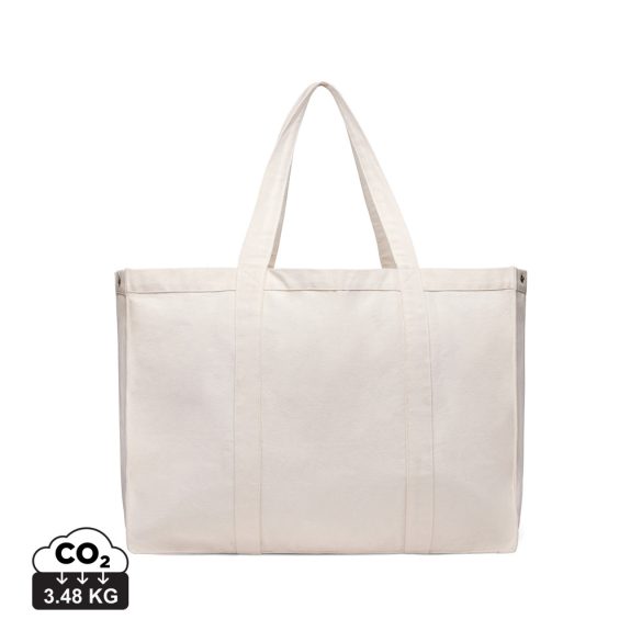 VINGA Hilo AWARE™ recycled canvas maxi tote bag, off white
