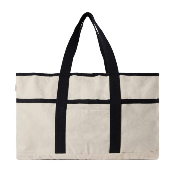 VINGA Volonne AWARE™ recycled canvas beach bag, off white