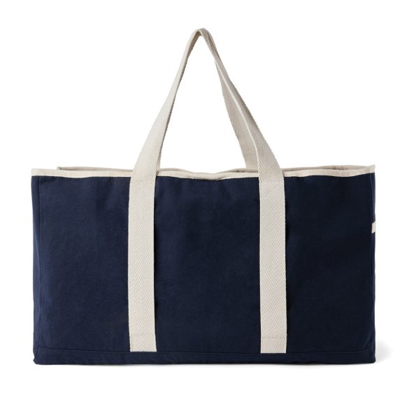 VINGA Volonne AWARE™ recycled canvas beach bag, blue