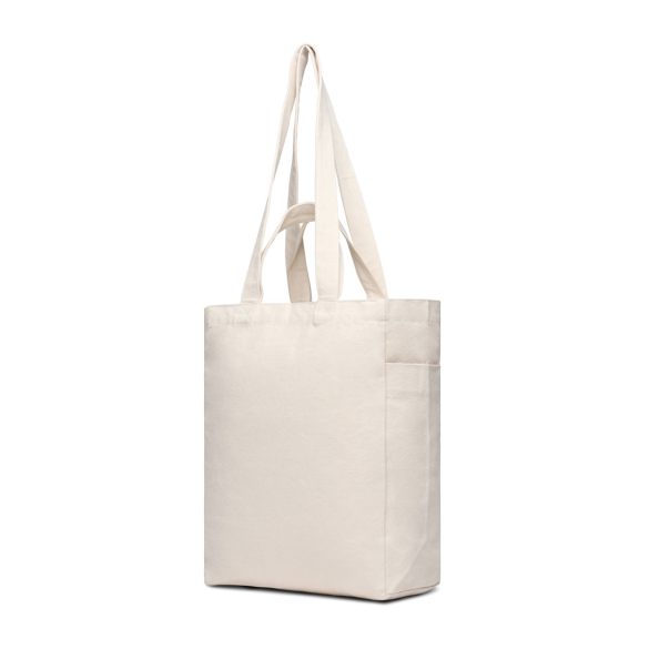 VINGA Hilo AWARE™ recycled canvas zip tote, off white