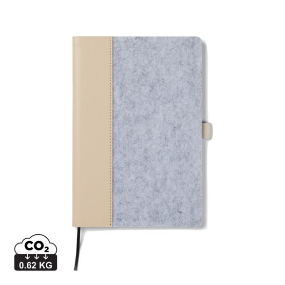 VINGA Albon GRS recycled felt notebook, grey