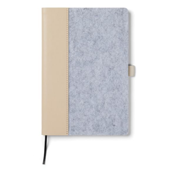 VINGA Albon GRS recycled felt notebook, grey