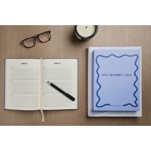 VINGA One memory a day GRS recycled paper journal, blue