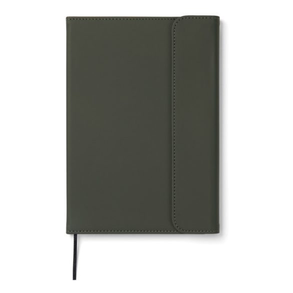 VINGA Baltimore GRS certified paper & PU notebook, green