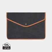   VINGA Bosler GRS recycled canvas 14" laptop sleeve, black