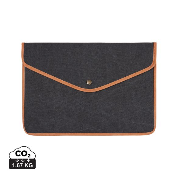 VINGA Bosler GRS recycled canvas 14" laptop sleeve, black