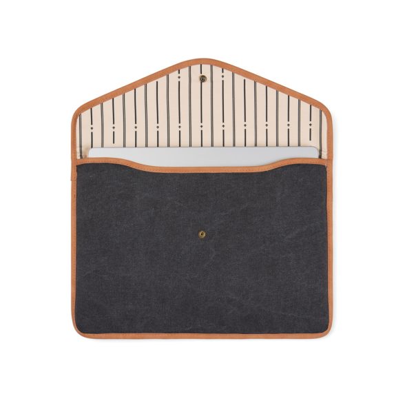 VINGA Bosler GRS recycled canvas 14" laptop sleeve, black