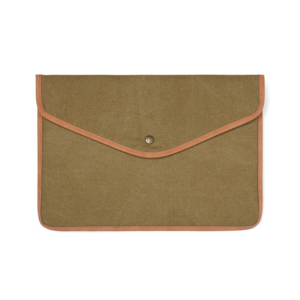 VINGA Bosler GRS recycled canvas 14" laptop sleeve, green