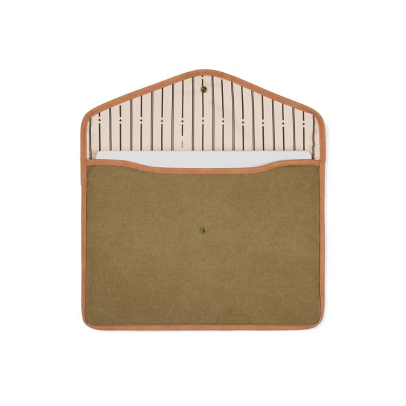 VINGA Bosler GRS recycled canvas 14" laptop sleeve, green